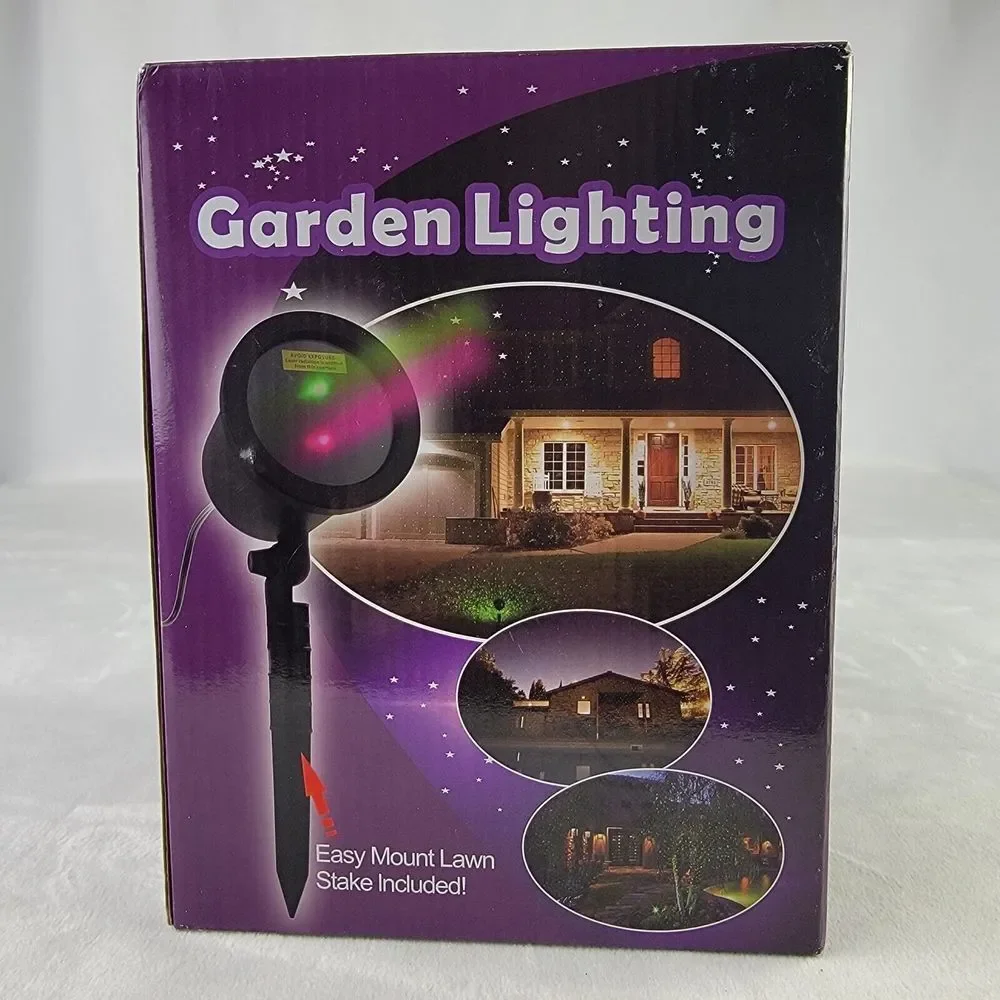 Laser Red & Green Stars LED Projector Light Outdoor‎ Waterproof 600 Sq Ft Garden